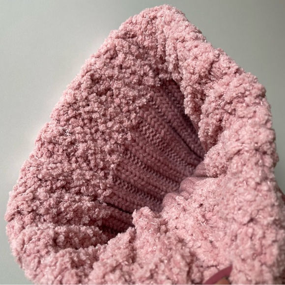 LOF Ladies Wide Ribbed Knit Slouchy Beanie Ski Hat with Sherpa Trimmed C… - Picture 5 of 6